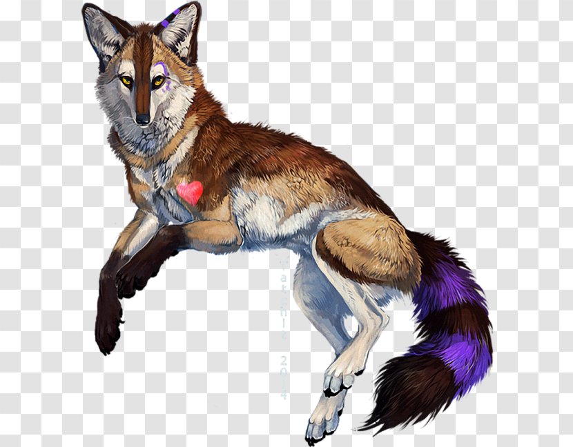 Red Fox Gray Wolf Drawing Transparent PNG