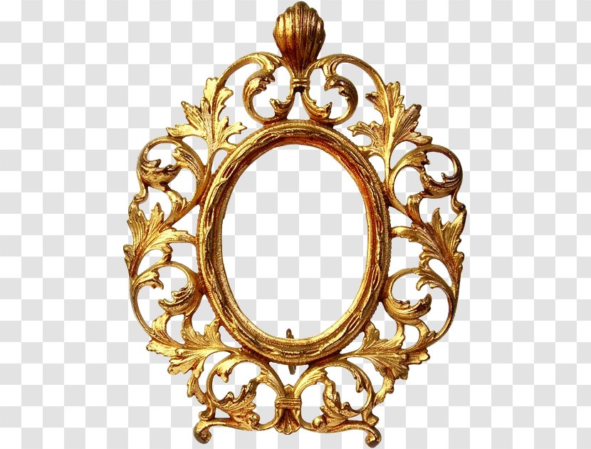 Picture Frames Gold Oval - Ornament Transparent PNG