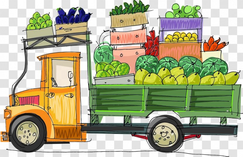 Fruit Vegetable Royalty-free Illustration - Wagon - The Car Pulled Transparent PNG