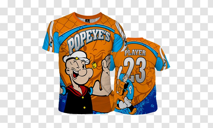 T-shirt Sportswear Jersey Popeyes Clothing - T Shirt - Popeye Transparent PNG