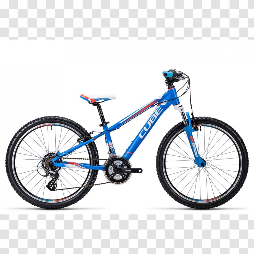 Cube Bikes Bicycle Kid 240 (2018) Mountain Bike Blue - Wheel Transparent PNG