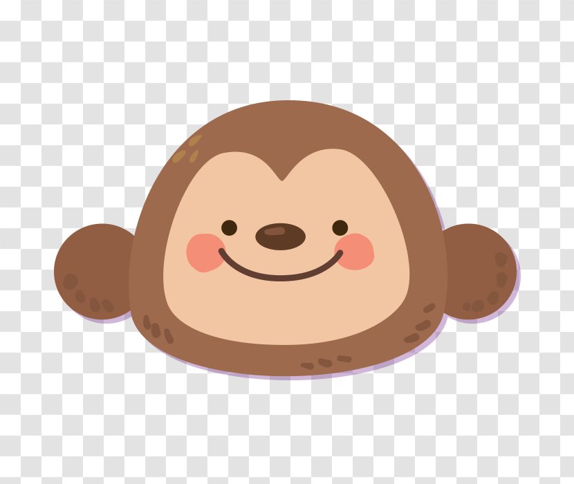 Smiley Emoticon Euclidean Vector Icon - Nose - Cute Meng Da Monkey Transparent PNG