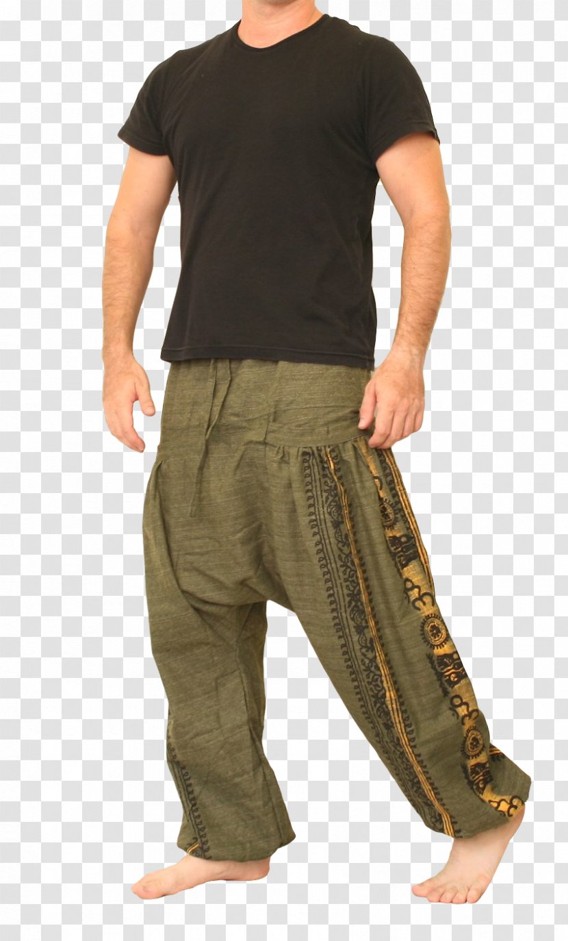 Harem Pants Wide-leg Jeans Sirwal - Olive Transparent PNG