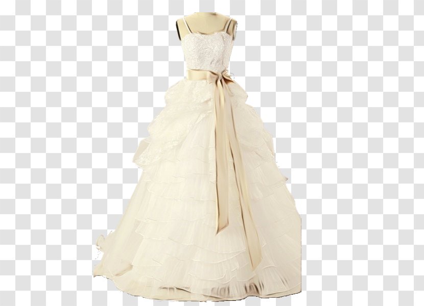 Wedding Dress Bride Ball Gown - Ivory - Organza Transparent PNG