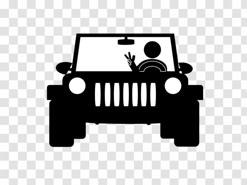 Jeep Wrangler Car Bumper Sticker T-shirt - Grey Wave Transparent PNG