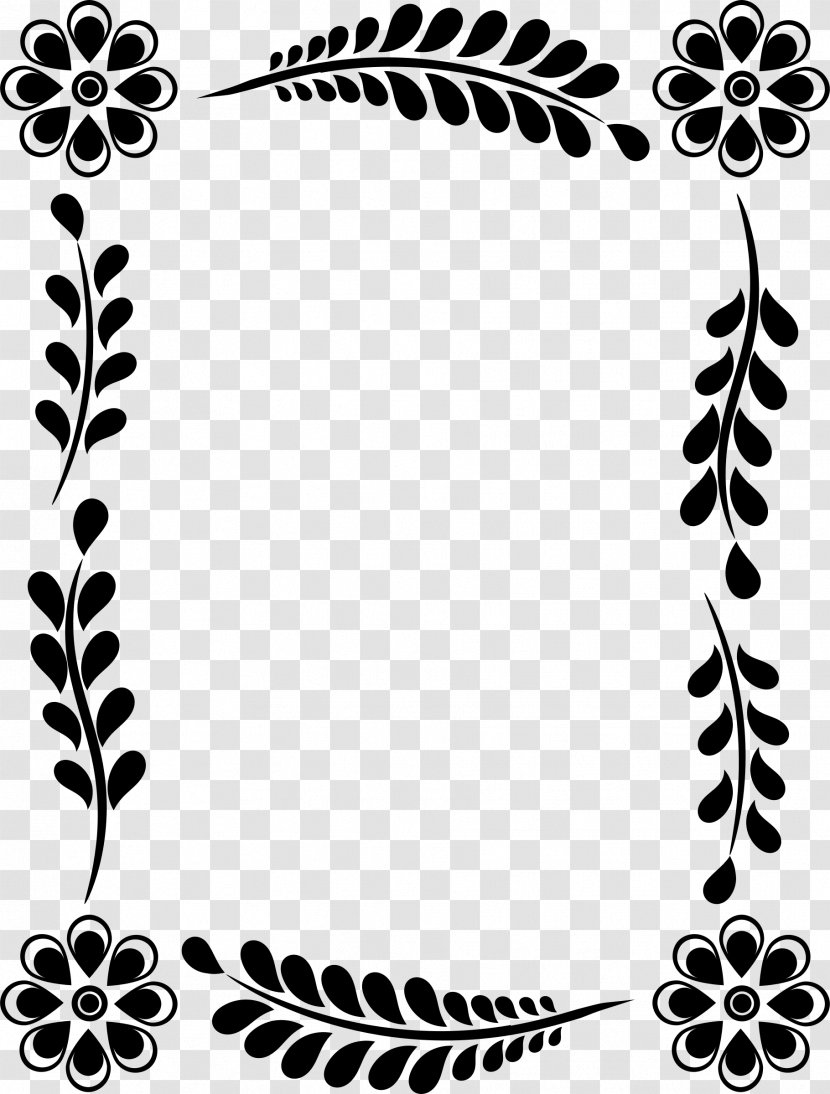 Leaf Flower Floral Design Picture Frames Clip Art - Text - Decoration Box Transparent PNG
