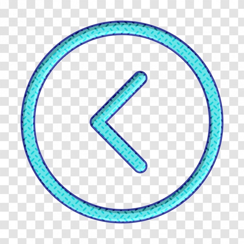 Arrow Icon Left Chevron - Electric Blue Symbol Transparent PNG