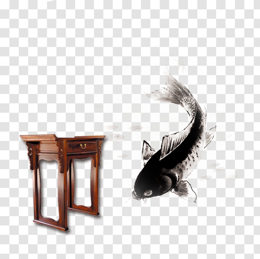 Ink Wash Painting Fish - Tail Transparent PNG