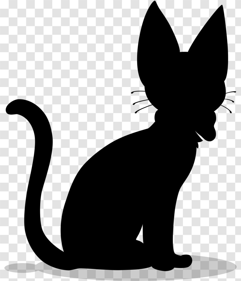 Whiskers Black Cat Dog Mammal - Silhouette - Small To Mediumsized Cats Transparent PNG