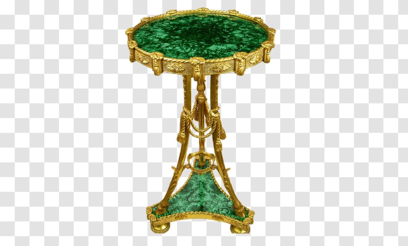 Table Gold Designer Green - Furniture Transparent PNG