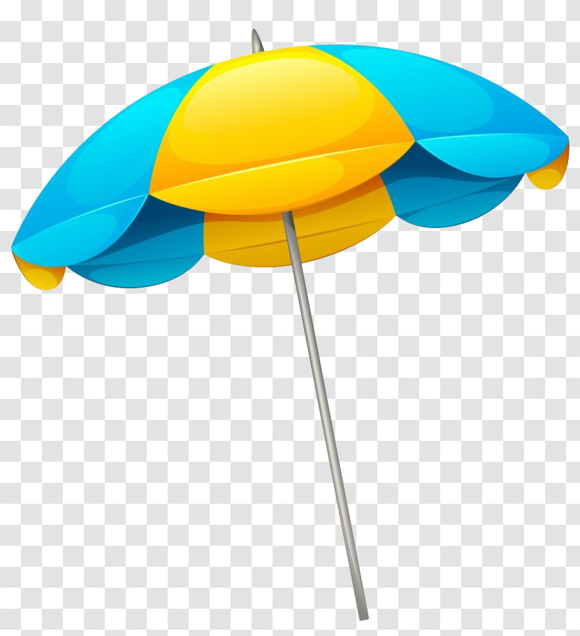 Turquoise Yellow Umbrella Transparent PNG