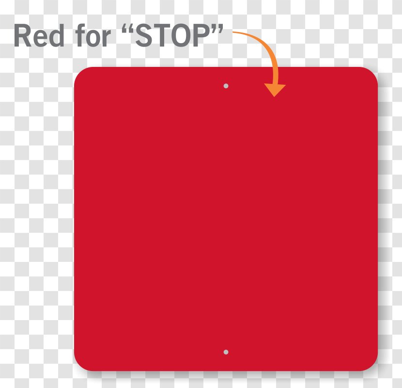 Red Color Stop Sign - Safety - Square Material Transparent PNG