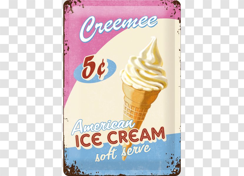 Ice Cream Cones Poster Vintage Advertising - Dessert Transparent PNG