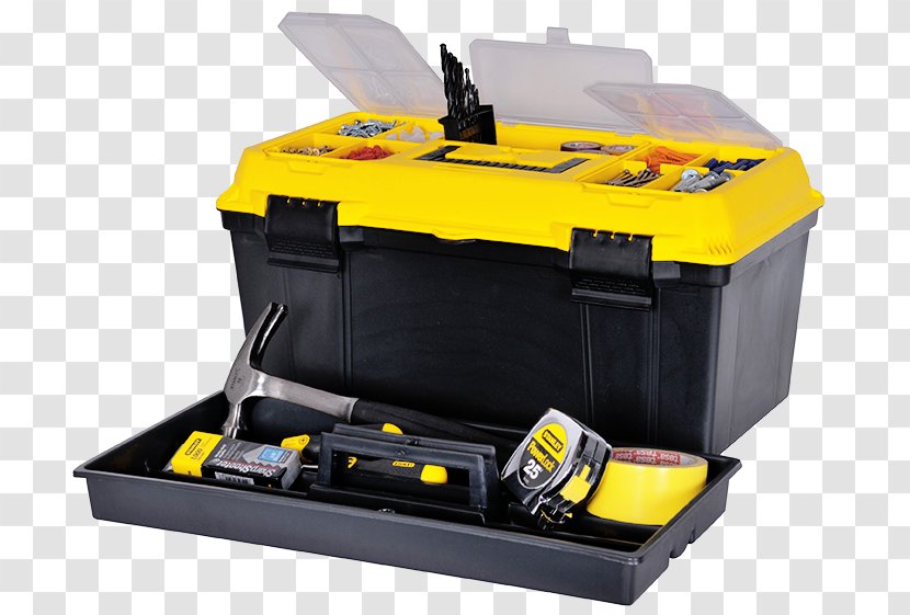 Tool Boxes Stanley Black & Decker Hand - Frame - Combination Of Yellow And Transparent PNG