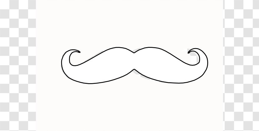 Eyewear Black And White Hair - Vision Care - Mustache Outline Transparent PNG