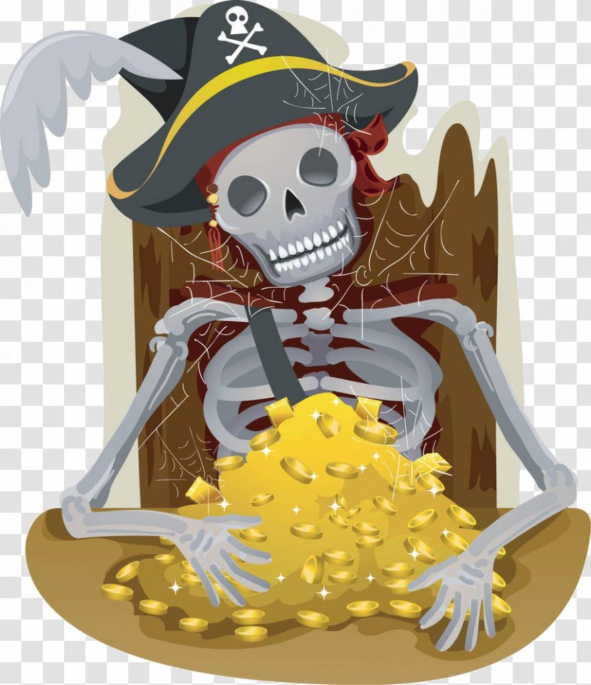 Piracy Royalty-free Illustration - Photography - Cartoon Skeleton Pirate Transparent PNG