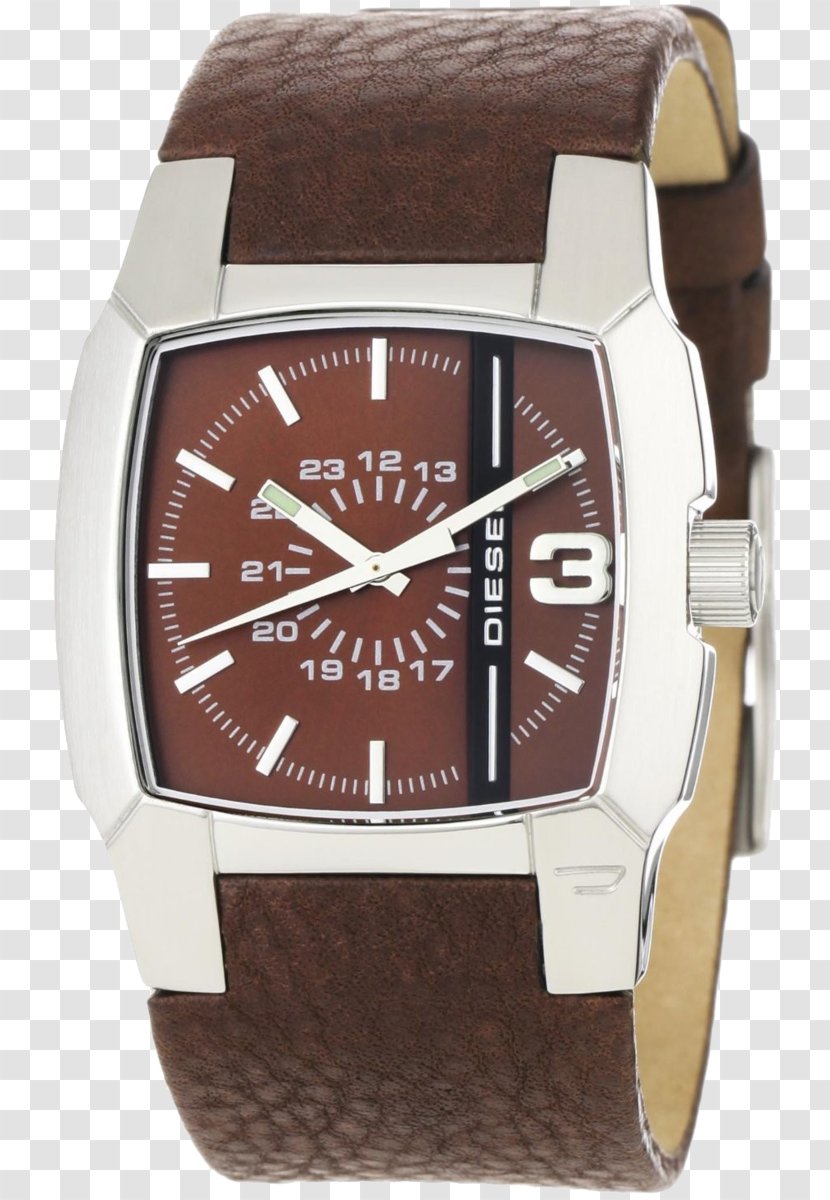Diesel Watch Strap Leather Clock - Amazoncom Transparent PNG