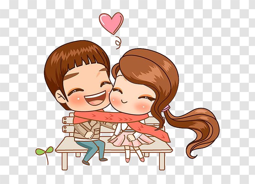 Drawing Cartoon - Affectionate Men And Women Transparent PNG