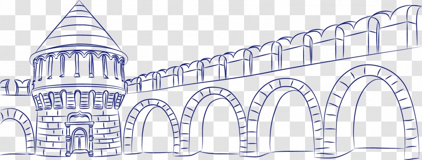Palace Drawing Computer File - Medieval Architecture - Vector Painted Transparent PNG