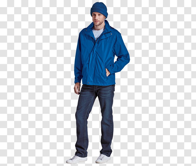 T-shirt Jacket Jeans Hoodie Polyamide - Electric Blue Transparent PNG