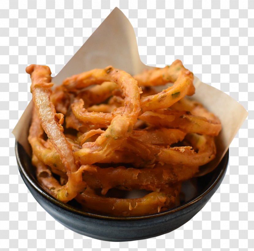 French Fries Onion Ring Naan Chophouse Restaurant Indian Cuisine - Dish - Cooking Transparent PNG