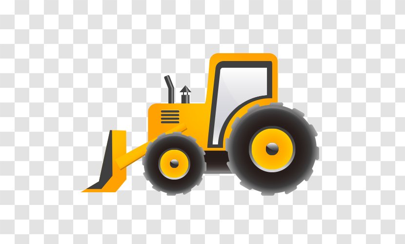 Mahindra & Tractor Wall Decal Sticker - Tractors - Small Shovel Cartoon Vector Vehicle Transparent PNG