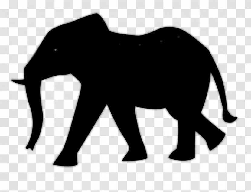 African Elephant Lion Vector Graphics Silhouette Clip Art - Elephants And Mammoths Transparent PNG