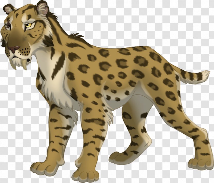 Cheetah Saber-toothed Cat Wildcat Tiger - Wildlife Transparent PNG
