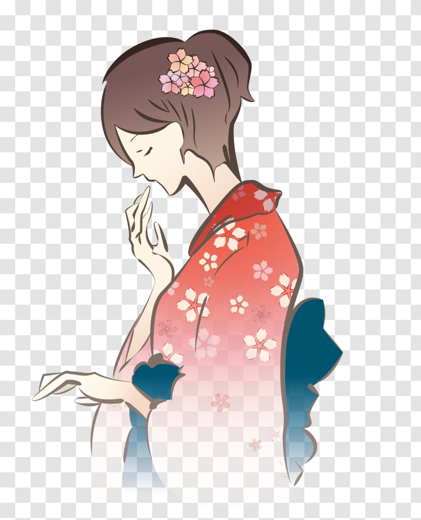 卒業式 Hakama Asadora Furisode Graduation Ceremony - Cartoon - Flower Transparent PNG