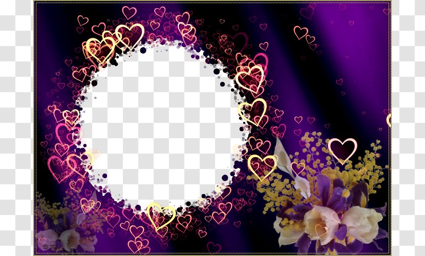 Graphic Design PhotoScape - Violet - Round Frame Transparent PNG