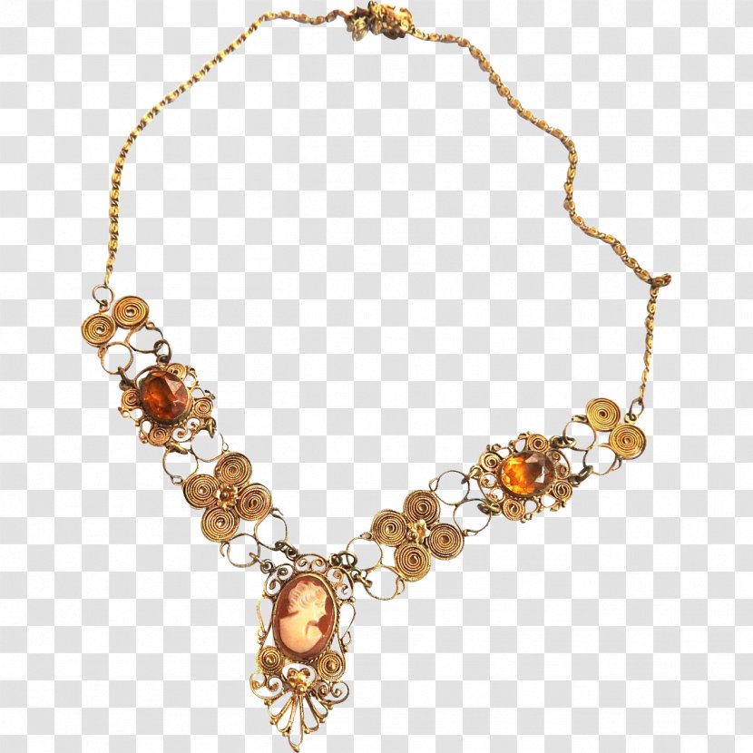 Necklace Gemstone Jewellery Cameo Filigree - Body Transparent PNG