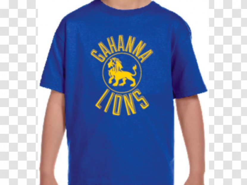 T-shirt Hanes Sleeve Gildan Activewear Bluza - Electric Blue - Lions Printing Transparent PNG