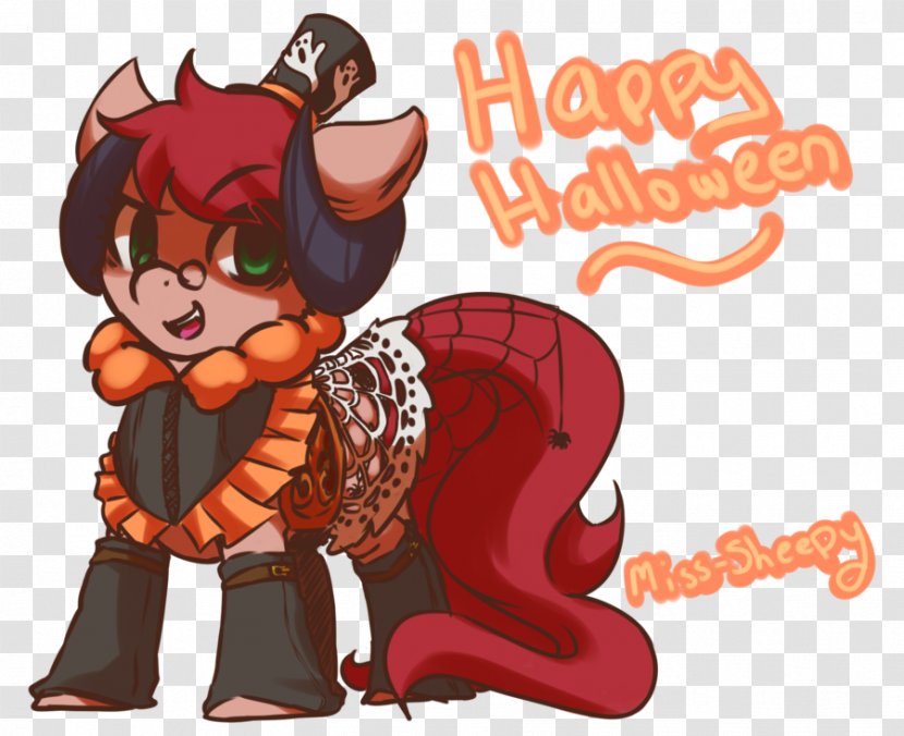Carnivores Horse Illustration Cartoon Mammal - Flower - Happy Halloween Transparent PNG