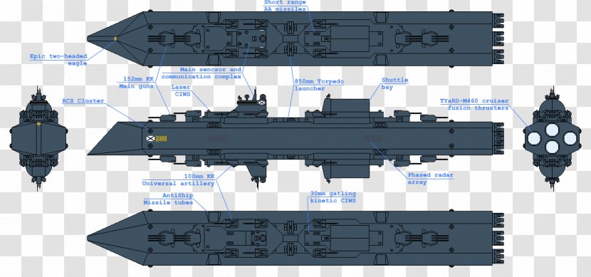 Battlecruiser Heavy Cruiser Light Armored - Naval Architecture Transparent PNG