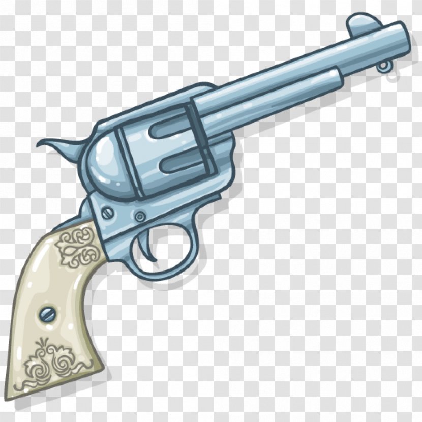 Revolver Six Shooter Firearm Coyote Kisses Shooting - Air Gun Transparent PNG