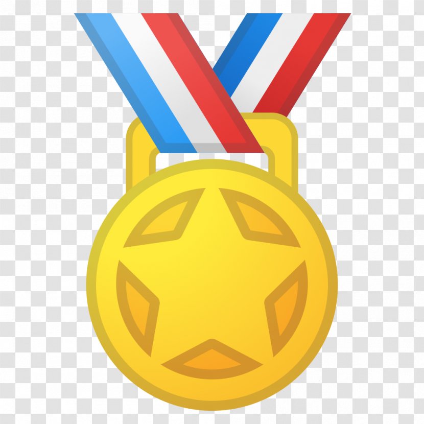 Medal Emoji Symbol Clip Art - Yellow Transparent PNG