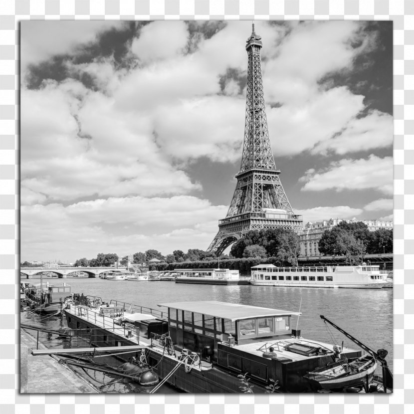 Eiffel Tower Seine Stock Photography Travel - Monochrome - Silhouette Transparent PNG