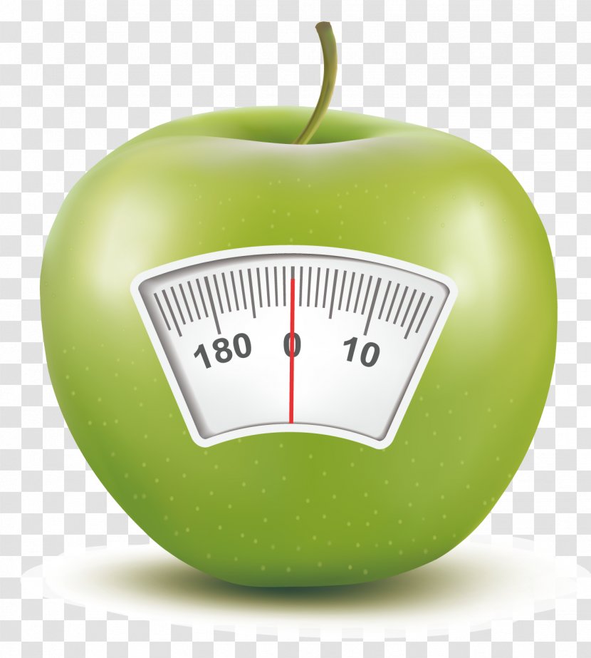 Weighing Scale Apple Ruler - Diet Food - Creative Transparent PNG