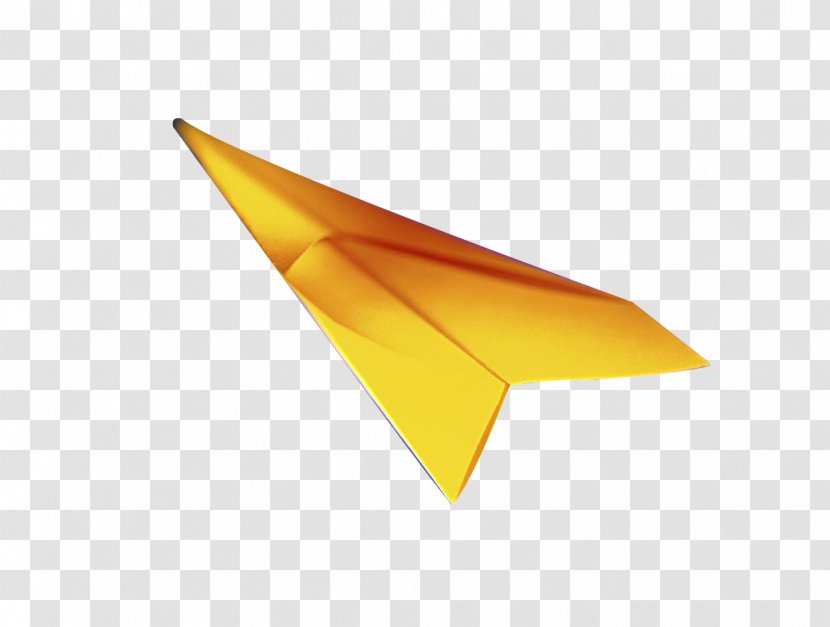 Airplane Paper Plane Aircraft - Orange - Card Transparent PNG