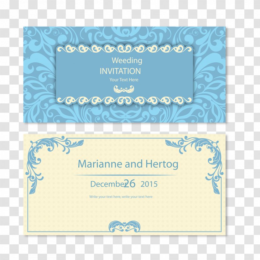 Wedding Invitation Marriage Euclidean Vector - Aqua - Card Transparent PNG