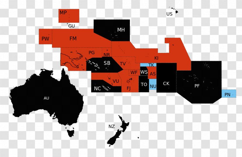 Geography Of Australia Location Map - Oceania Transparent PNG