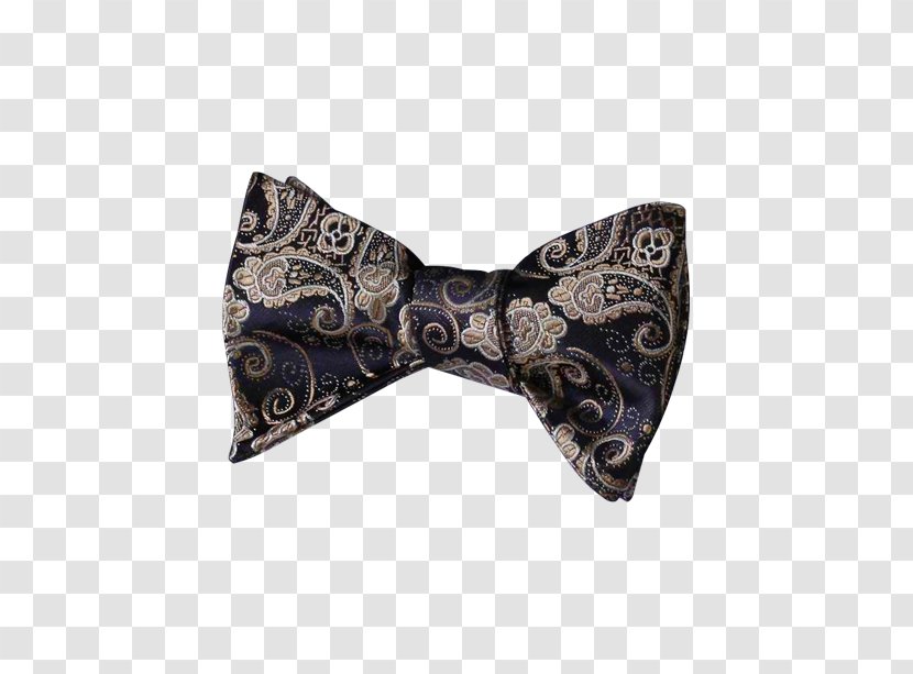 Bow Tie Necktie Navy Blue Paisley Handkerchief - Fashion - Royal Wedding Transparent PNG