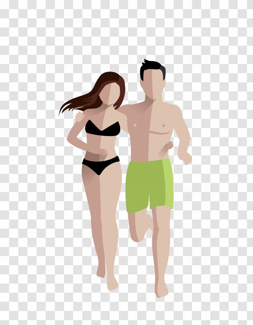 Cartoon Adobe Illustrator Illustration - Frame - Vector Color Fitness Couple Running Transparent PNG