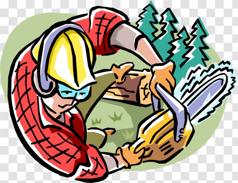 Clip Art Illustration Vector Graphics Lumberjack Image - Artwork - Forest Workers Transparent PNG