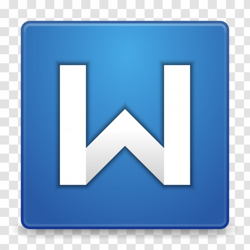Blue Square Angle Text - Microsoft Word - Apps Wps Office Wpsmain Transparent PNG