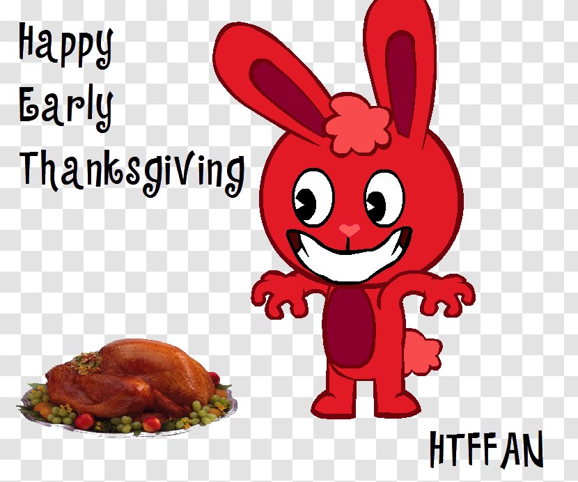 Thanksgiving Clip Art Image Turkey Meat Illustration - Rabbit - Happy Transparent PNG