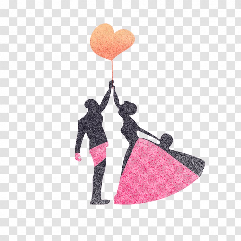Poster Valentines Day Illustration - Banner - Couple Profile Transparent PNG