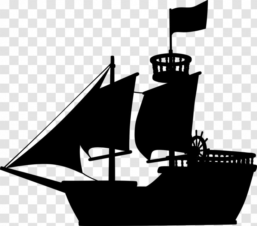 Ship Boat Silhouette Clip Art - Galleon Transparent PNG