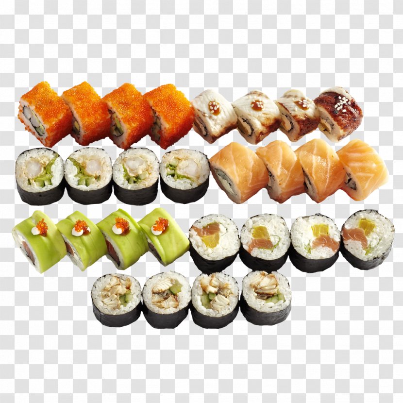 Sushi Canapé 07030 Dish Hors D'oeuvre - Asian Food Transparent PNG
