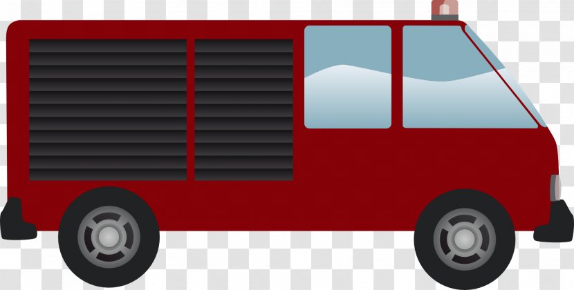 Fire Engine Firefighter Emergency Vehicle Truck Clip Art - Light Commercial - Fireman Transparent PNG